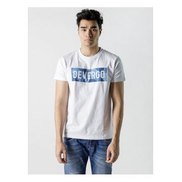 Tricou din bumbac cu imprimeu logo pe piept -