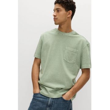 Tricou lejer de bumbac - Verde pal