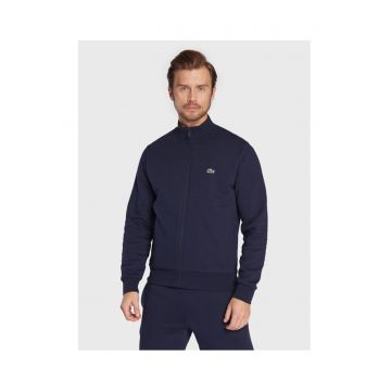 Bluza barbati -  bleumarin - bumbac - maneca lunga - fermoar -