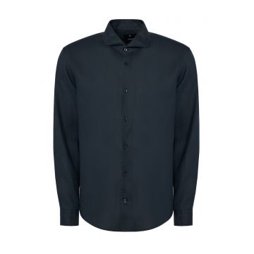 Camasa barbati -  bleumarin - casual - 100% in -