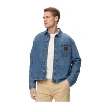 Camasa barbati -  oversize - albastru - bumbac