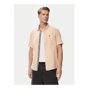 Camasa barbati -  portocalie - bumbac - maneca scurta - croiala regular fit