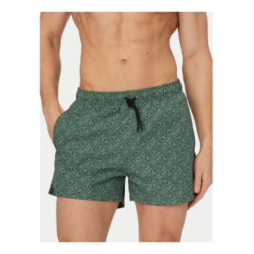 Costum de baie barbati -  verde - grafic - poliester
