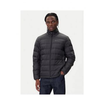 Geaca de puf barbati -  neagra - material reciclat - umplutura naturala -
