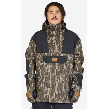 Geaca parka cu gluga si imprimeu camuflaj