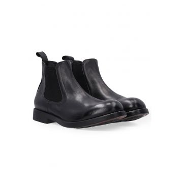 Ghete Chelsea clasice negre pentru barbati