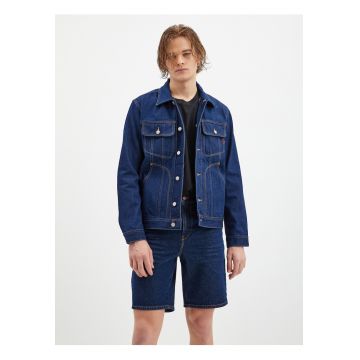 jacheta din denim cu nasturi