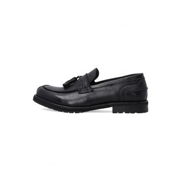 Loafers din piele cu detalii cu ciucuri