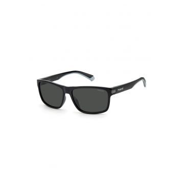 Ochelari de soare wayfarer polarizati cu lentile uni - Negru