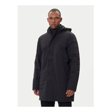 Palton de iarna Barbati -  negru - regular fit - poliester -