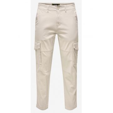 Pantaloni cargo din amestec de bumbac -