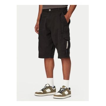 Pantaloni scurti barbati -  casual - negru - bumbac -