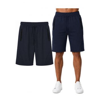 Pantaloni scurti cu buzunare - Albastru