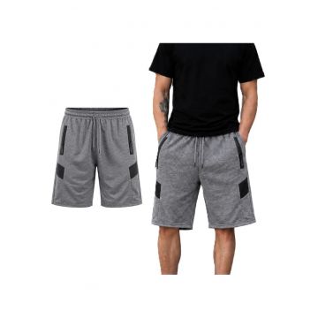 Pantaloni scurti cu buzunare - Gri