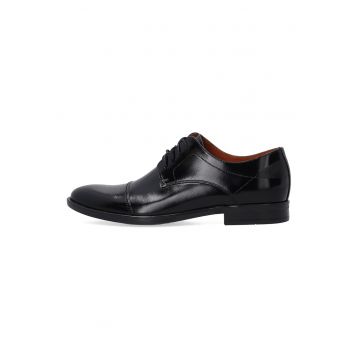 Pantofi barbatesti din piele lacuita - Negru