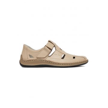 Pantofi barbati -  05284-60 - bej - piele naturala - inchidere Velcro - Bej