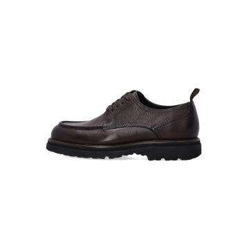 Pantofi casual barbati din piele cu cusaturi pe varf