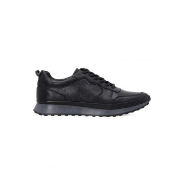 Pantofi sport din piele naturala cu profil jos