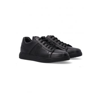 Pantofi sport din piele naturala - Negru