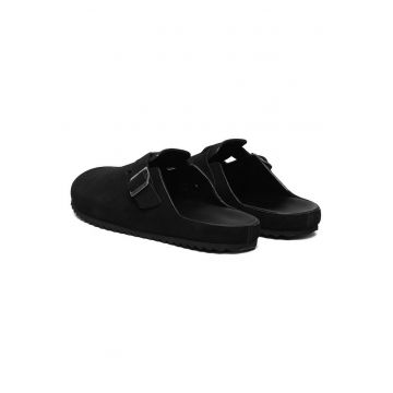 Papuci barbati -  piele naturala - negru - material interior din piele ecologica - Negru