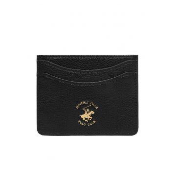 Portofel  textil negru 4 compartimente compact