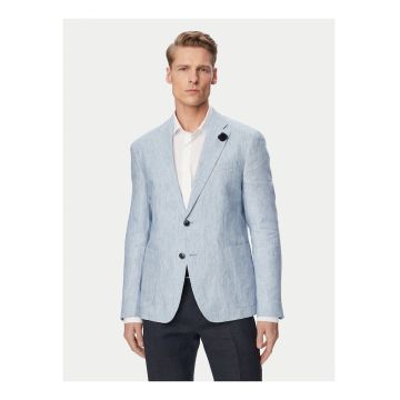 Sacou barbati -  albastru - casual - 100% in