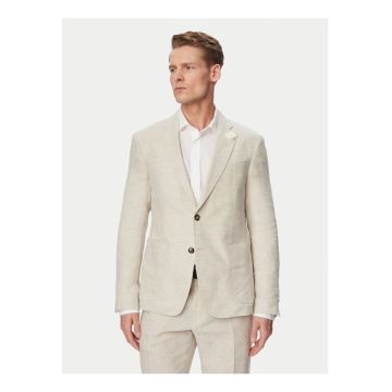 Sacou Barbati -  Bej - slim fit - 100% in - maneca lunga
