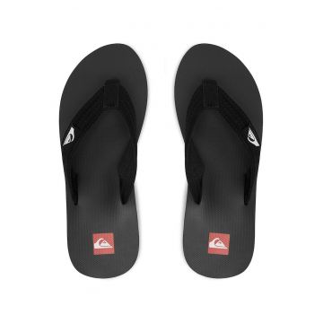Slapi barbati  piele ecologica - Negru