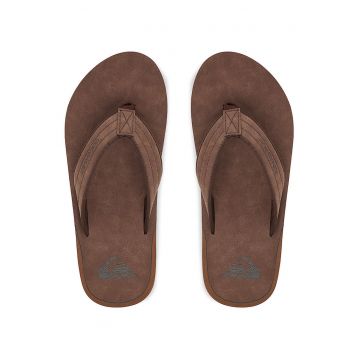 Slapi pentru barbati  maro - material textil