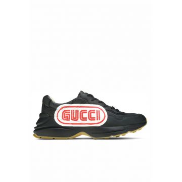 Sneakers barbati -  Rhyton Print - Rosu/Negru