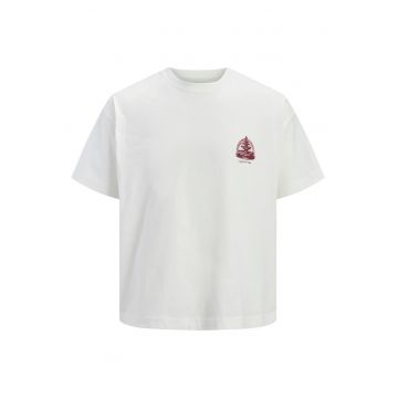 Tricou barbatesc -  bumbac - alb