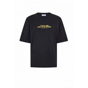 Tricou barbati -  I still feel like I am an Intern - Negru/Galben
