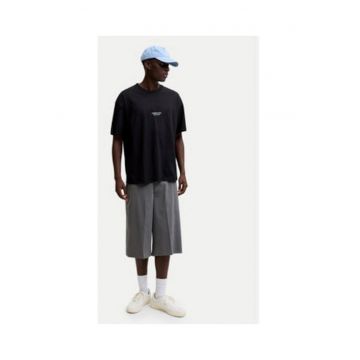 Tricou barbati -  negru - bumbac - imprimeu grafic -