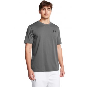 Tricou cu decolteu rotund - pentru fitness Sportstyle - Gri antracit