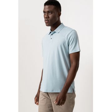 Tricou polo din bumbac cu monograma brodata discreta