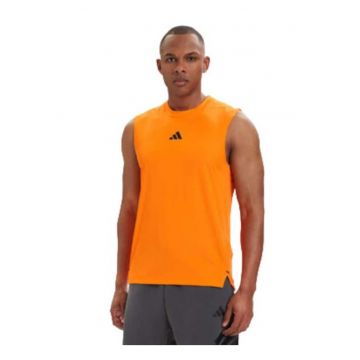 Tricou sportiv -  portocaliu - slim fit - material reciclat