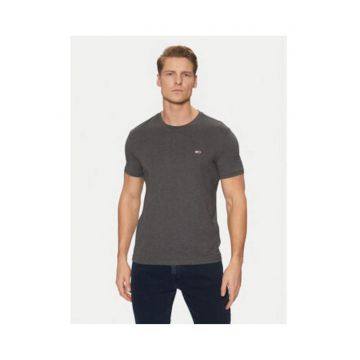 Tricou uni - slim fit - cu decolteu rotund