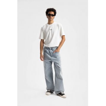 Blugi barbati -  Comfort Fit - talie medie - croiala dreapta - albastru - amestec bumbac/in