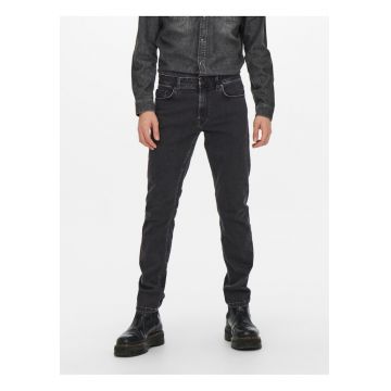 Blugi slim fit cu talie medie -