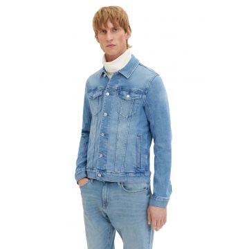 Jacheta din denim regular fit cu nasturi