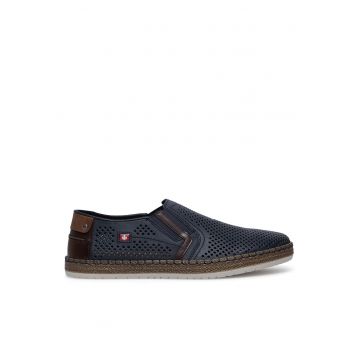 Mocasini barbati  bleumarin - piele naturala