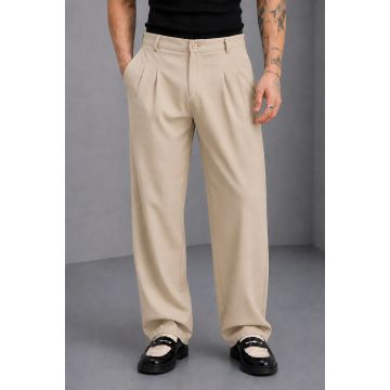 Pantaloni barbati casual  croiala lejera  crem A01