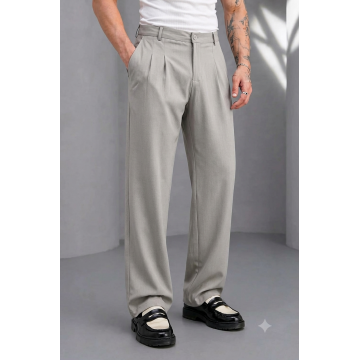 Pantaloni barbati casual  croiala lejera  gri deschis A01