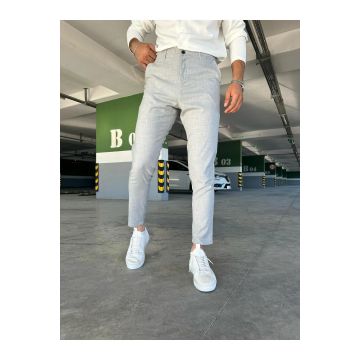 Pantaloni barbati casual gri C001