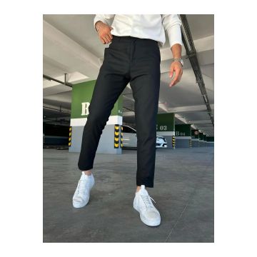 Pantaloni barbati casual negri C001