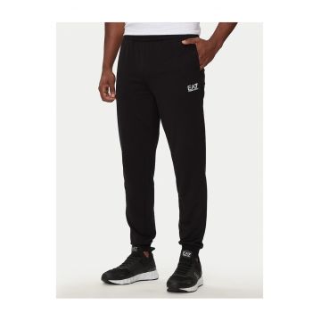 Pantaloni de trening barbati -  bumbac - negru -