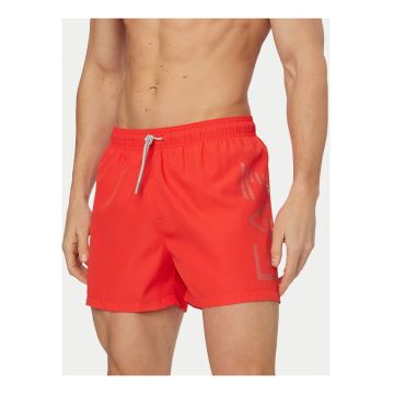 Pantaloni scurti de baie barbati -  rosu - uscare rapida - material poliester