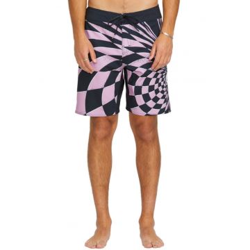 Pantaloni scurti de baie cu snur de ajustare si model grafic