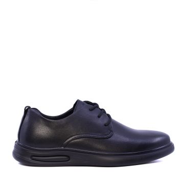 Pantofi derby bărbați Benvenuti negri din piele 3852BP889N