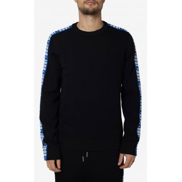 Pulover cu banda text K-Tracky